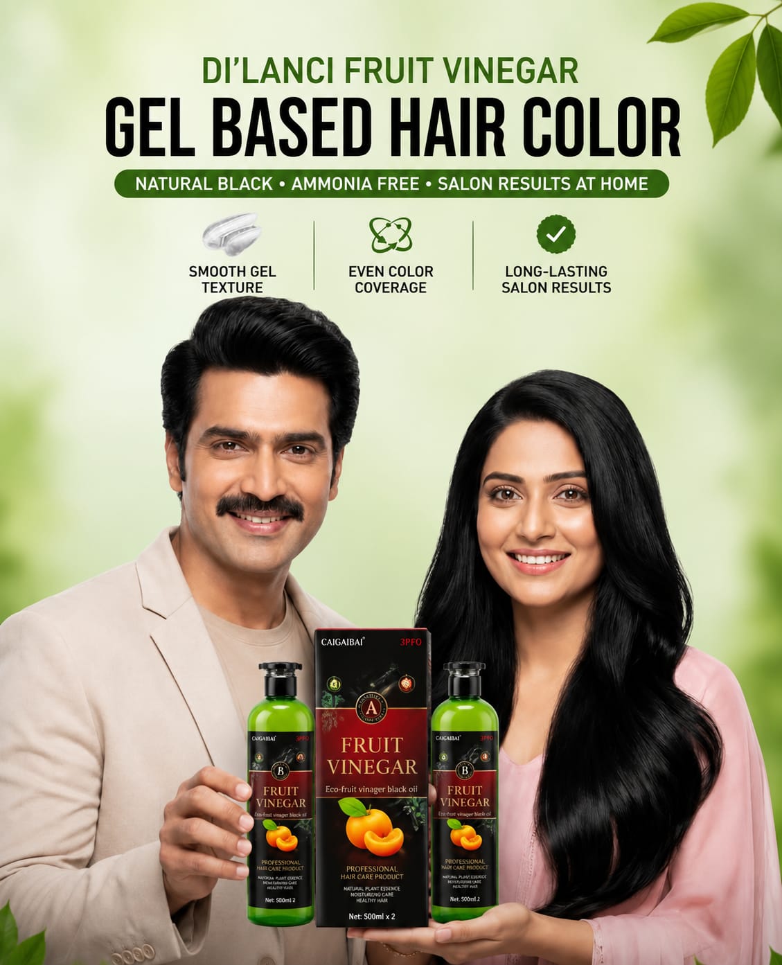 Fruit Vinegar Hair Dye 1000 ml ( 500ml+ 500ml )