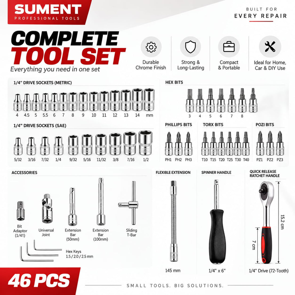 46 Piece Big Size Master Toolkit