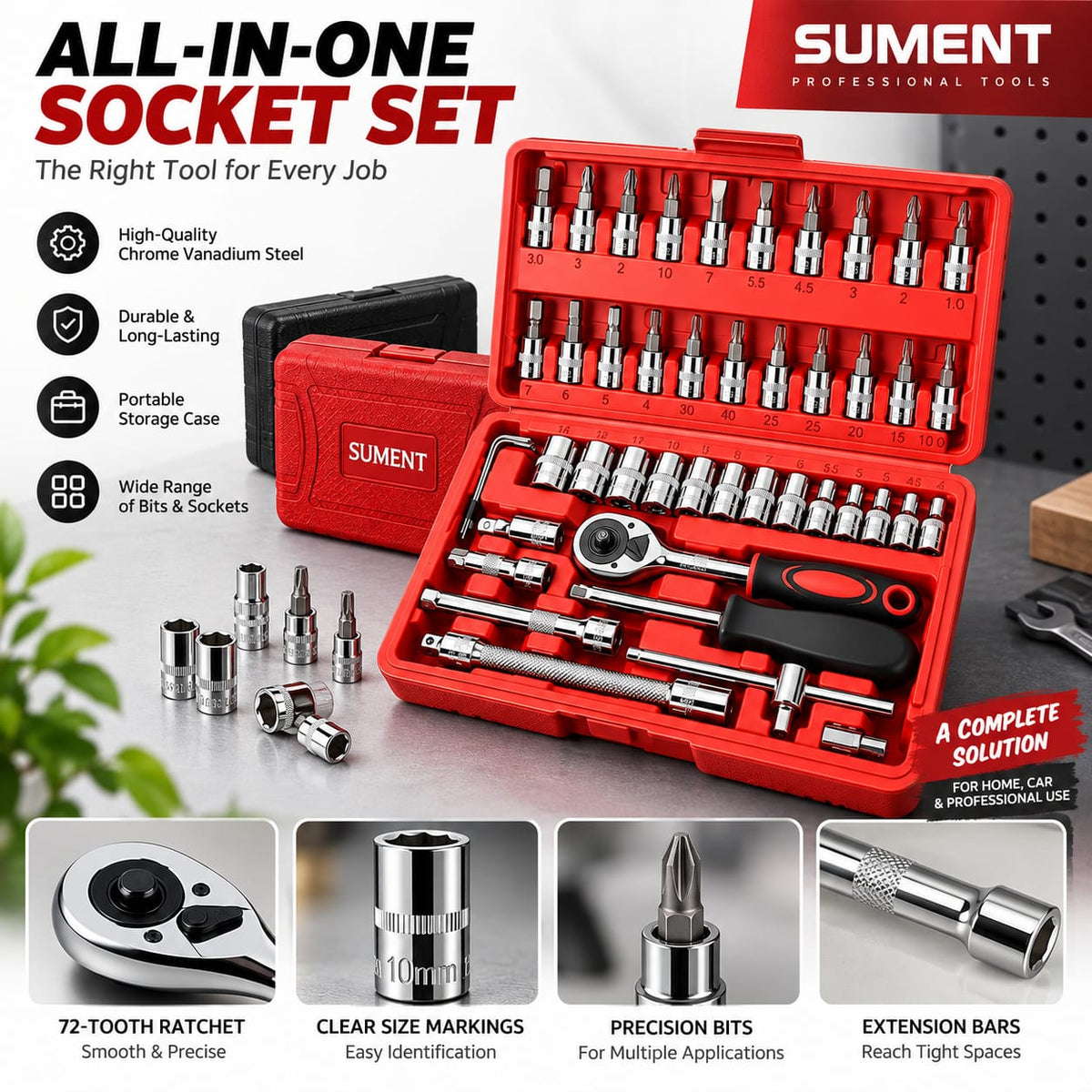 46 Piece Big Size Master Toolkit